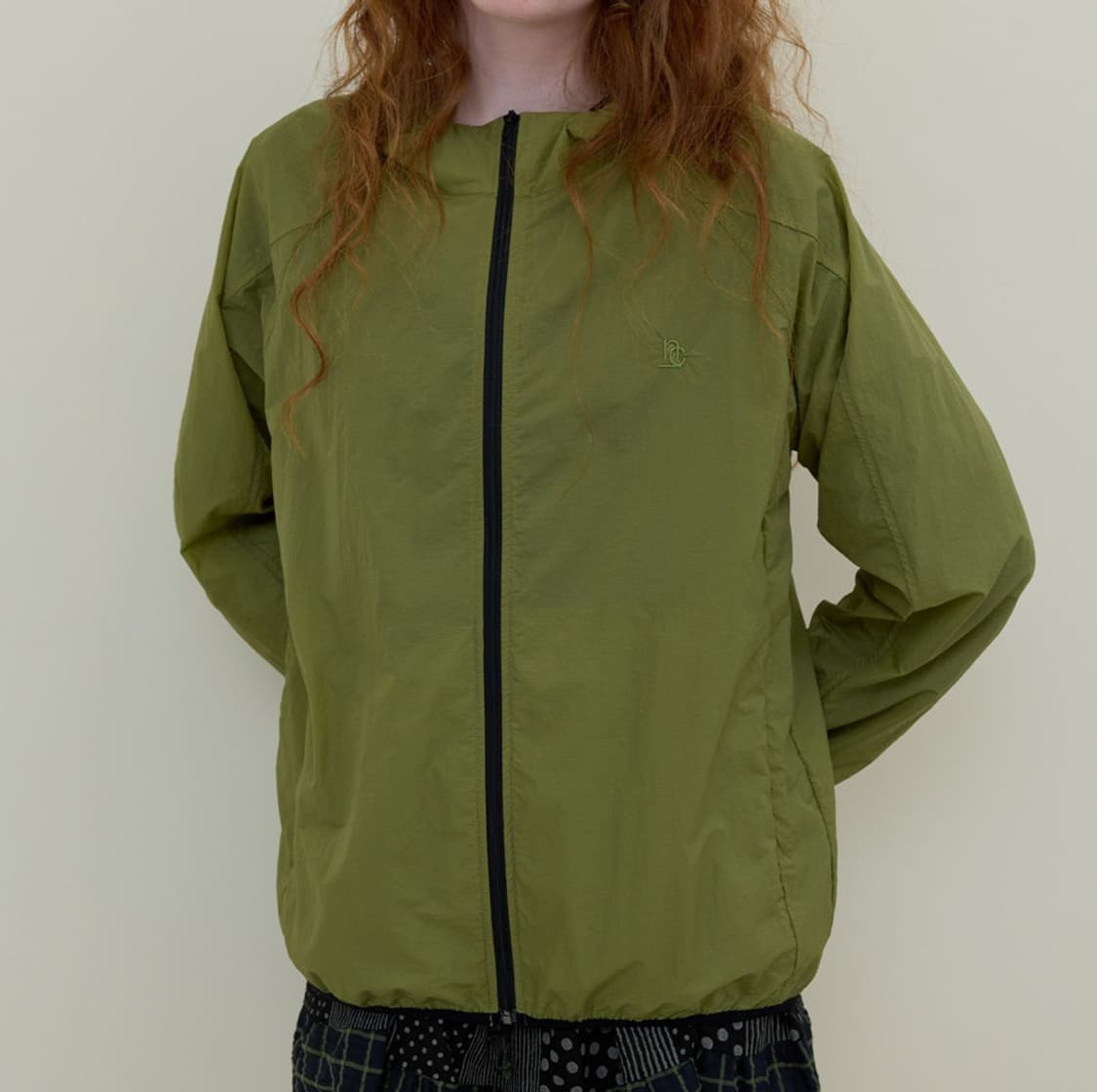 노컨텐츠 바람막이 236 Plain windbreaker olive 상품이미지1
