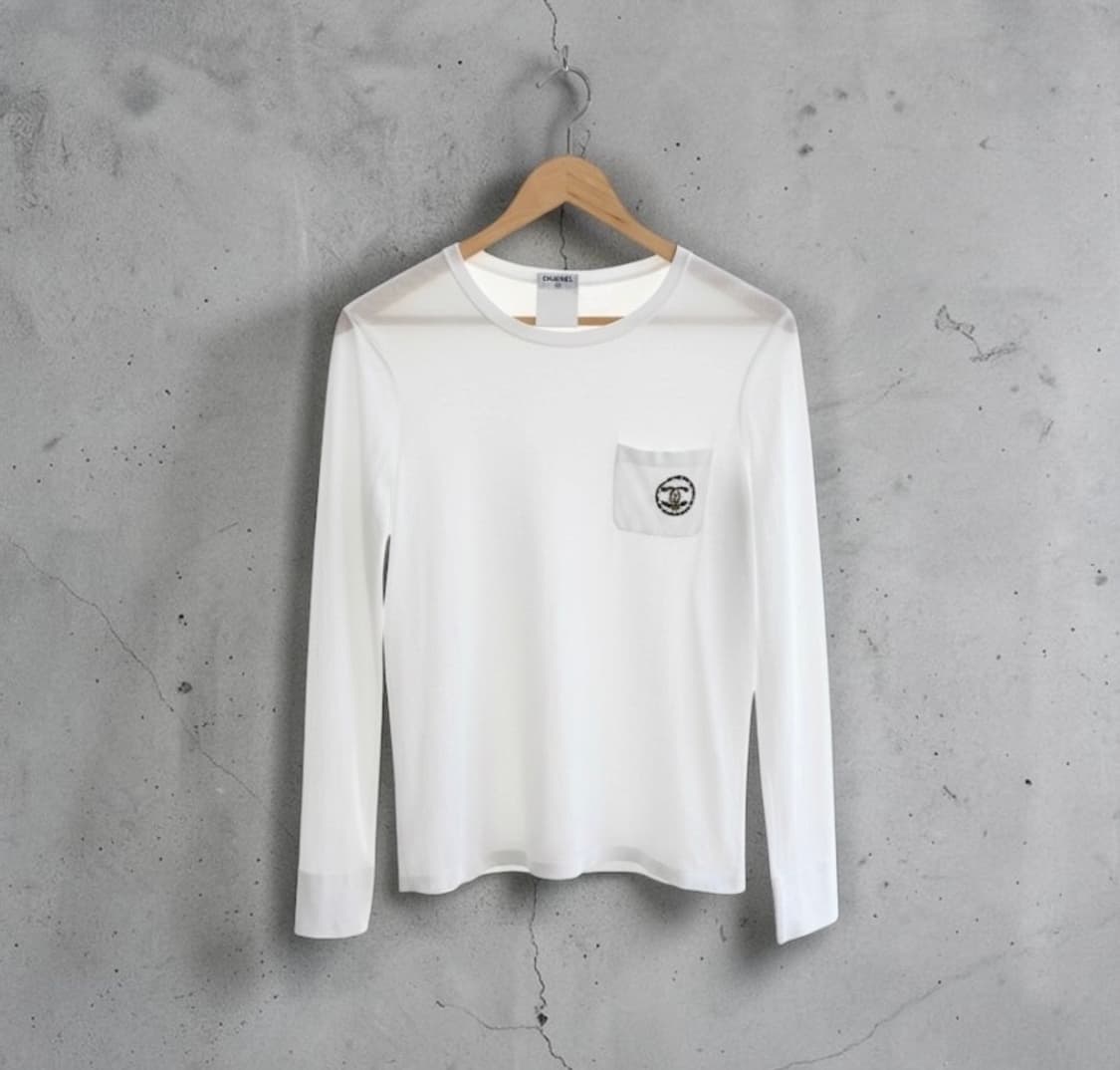38/ 샤넬 05AW 비즈로고 슬리브 긴팔 상품이미지1