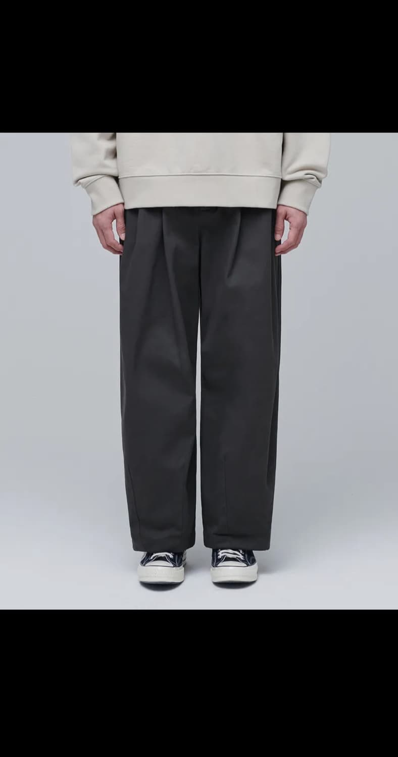 무탠다드 코튼 와이드 벌룬 팬츠 다크그레이 34 상품이미지1