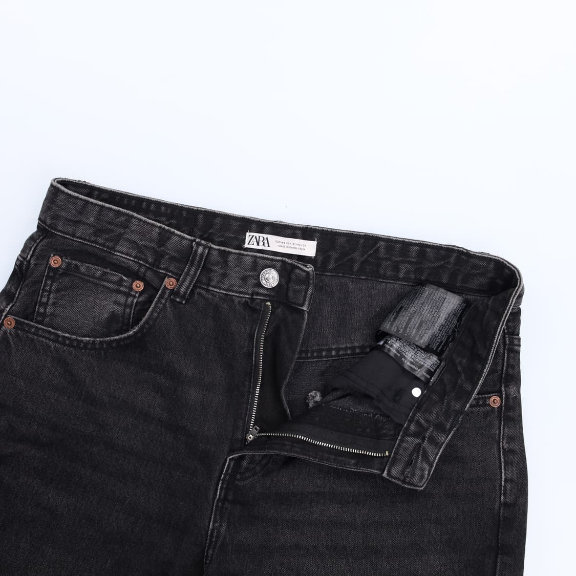 40 자라 흑청 데님팬츠 0210H2 상품이미지3