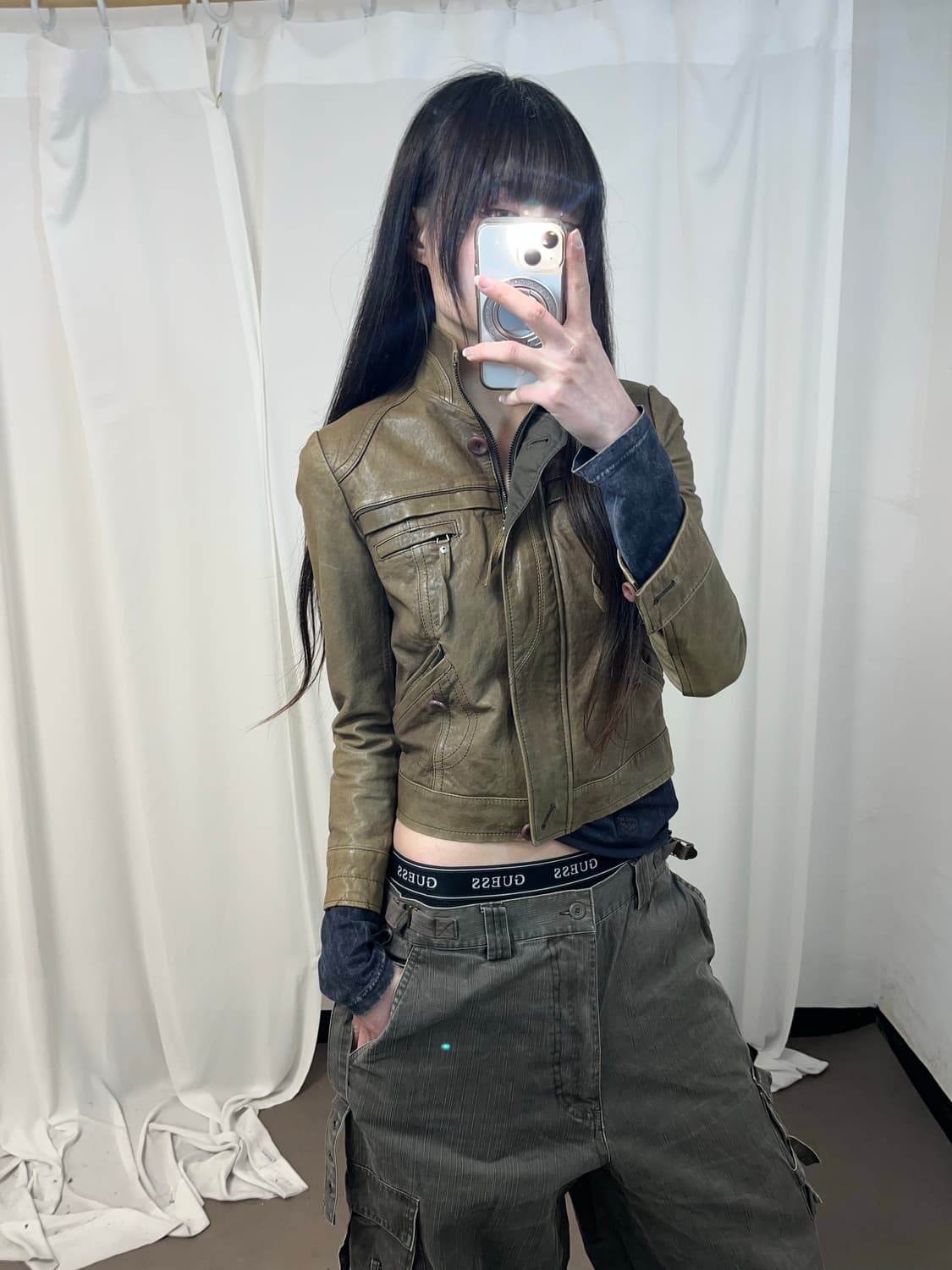 브라운 레더 자켓 (양가죽) 상품이미지6