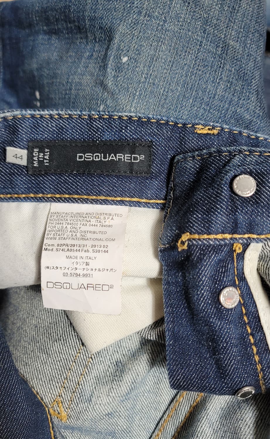 디스퀘어드 올드라벨 페인팅 슬림진 44 상품이미지9