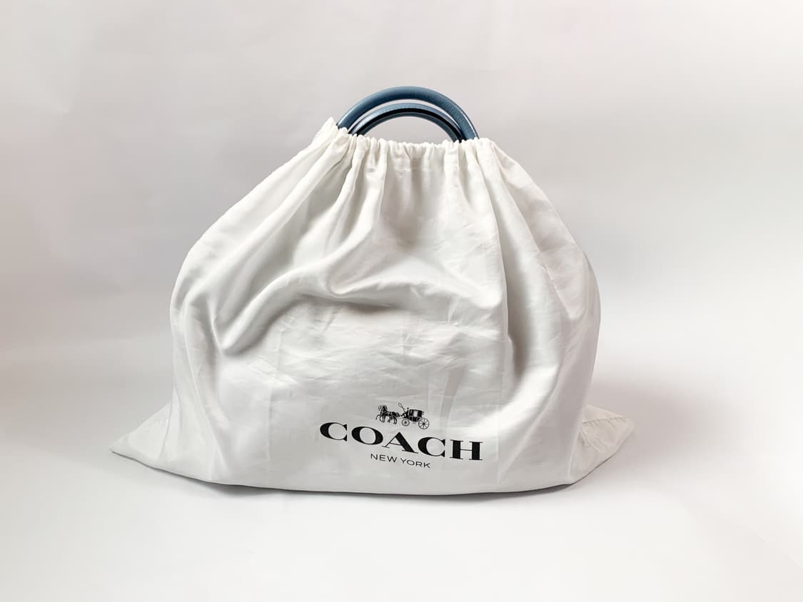 COACH 코치 하늘색 가죽 토트백 상품이미지10