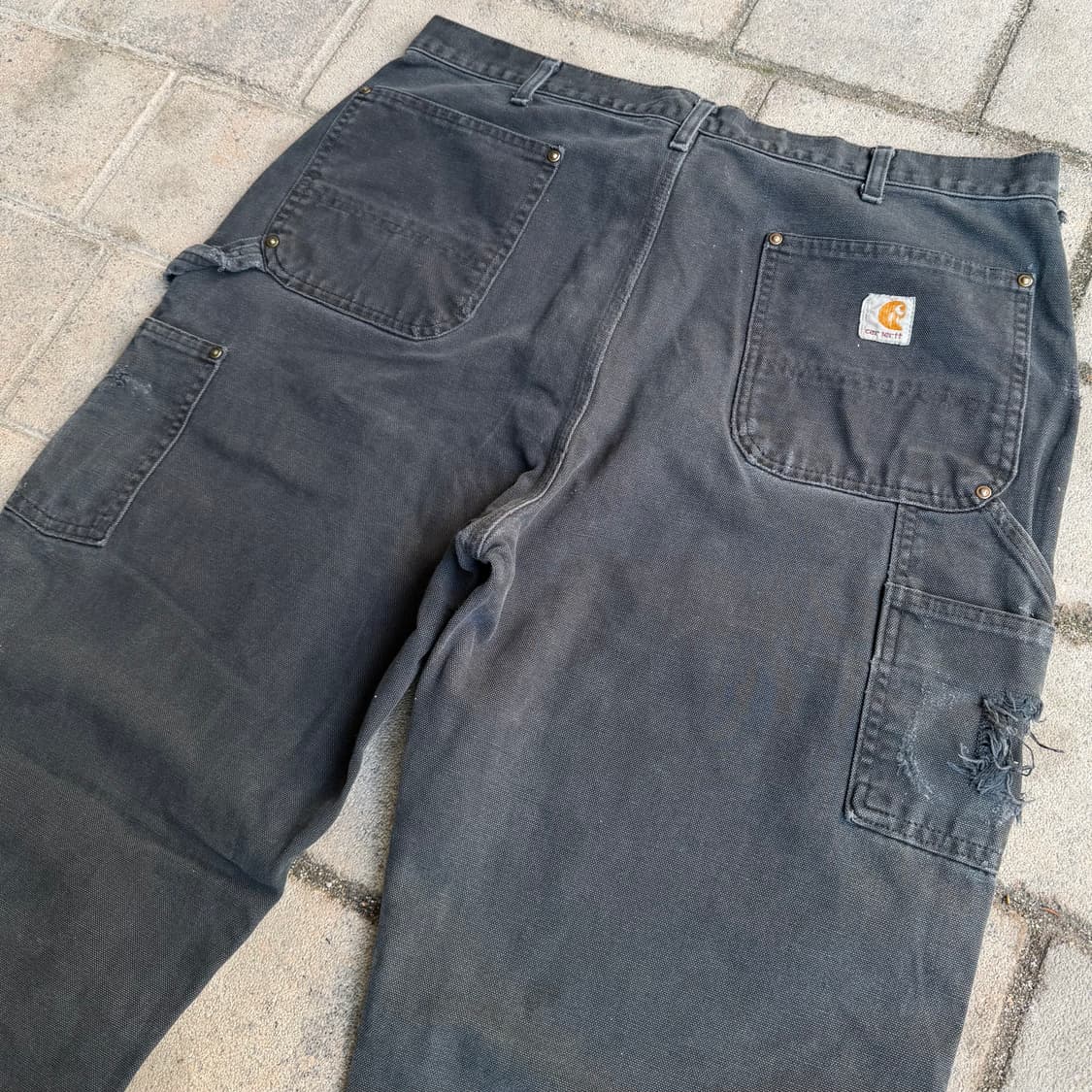 USA 칼하트 B01 BLK 더블니 블랙 카펜터 워크 팬츠 상품이미지6