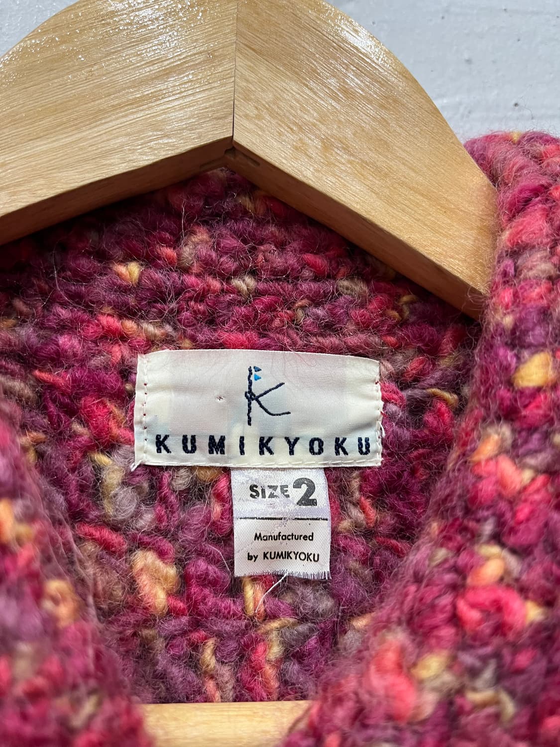 KUMIKYOKU 핸드메이드 퓨어울 비비드 가디건  상품이미지4