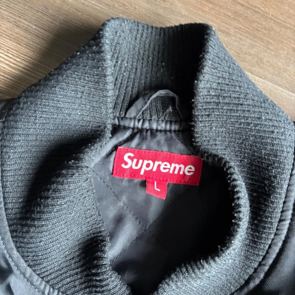 슈프림 크루세이더스 나일론 바시티 자켓 블랙 상품이미지4