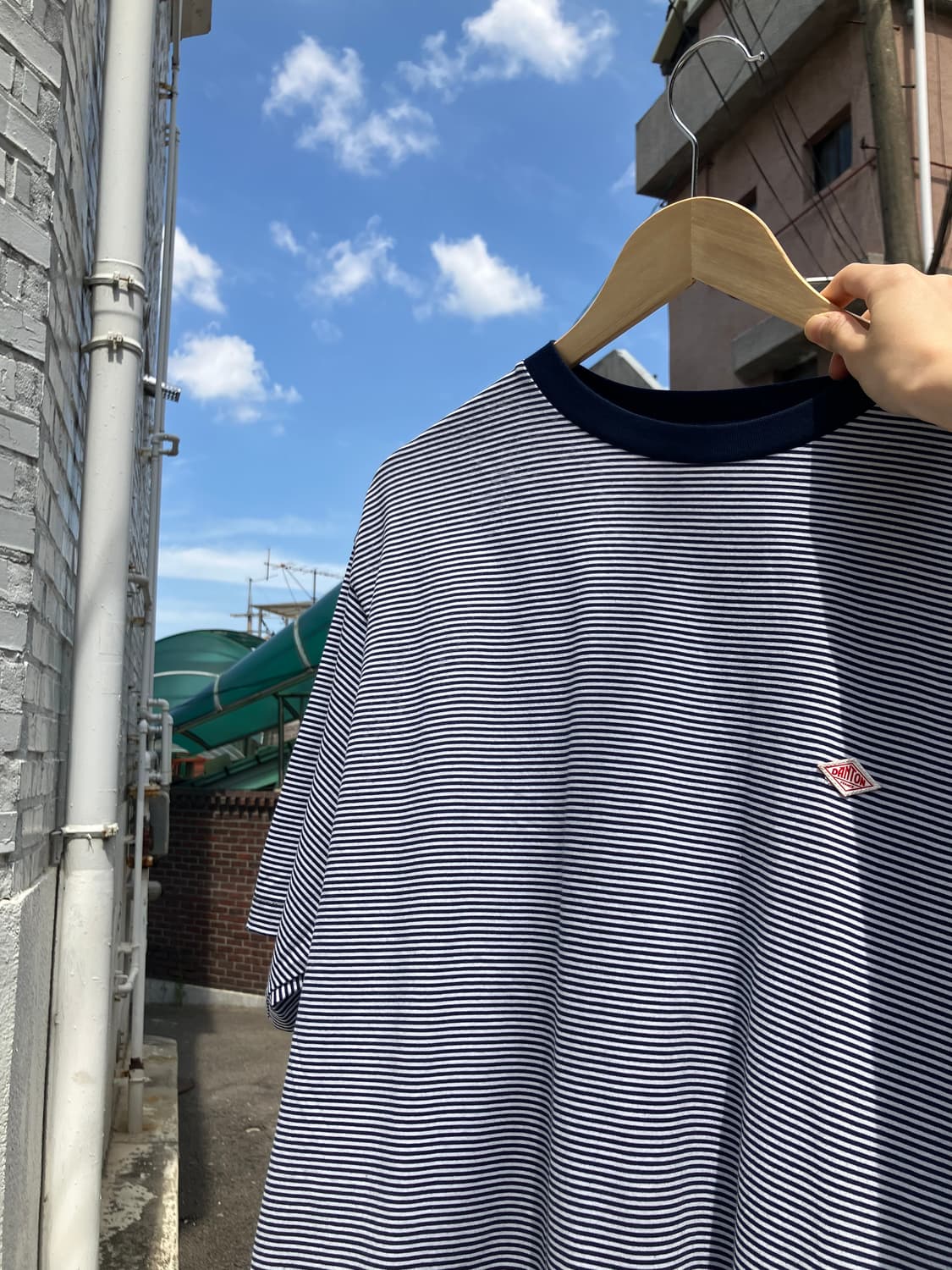 DANTON 스트라이프 포켓 반팔 2XL 상품이미지1