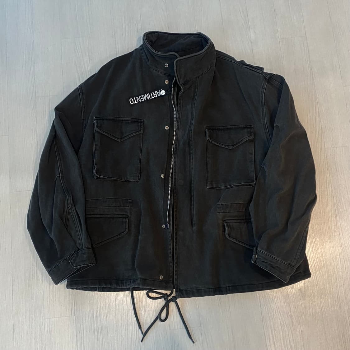 [새상품] 파르티멘토 VTG 워시드 M-65 필드 자켓 블랙 L 상품이미지4
