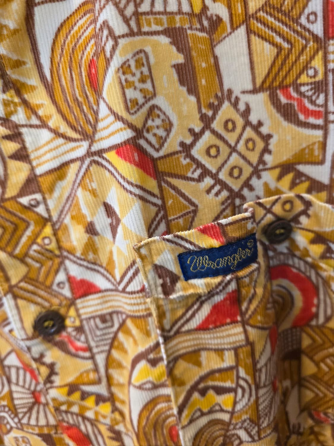 랭글러 코듀로이 빈티지패턴 셔츠 L 상품이미지4