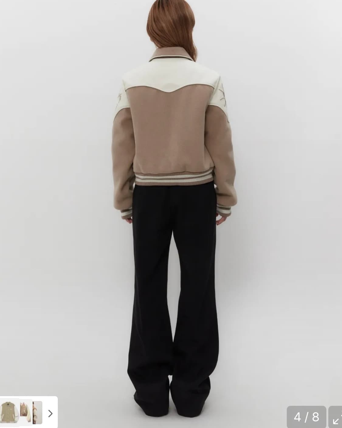 뚜오미오 웨스턴 바시티 자켓 베이지 상품이미지3