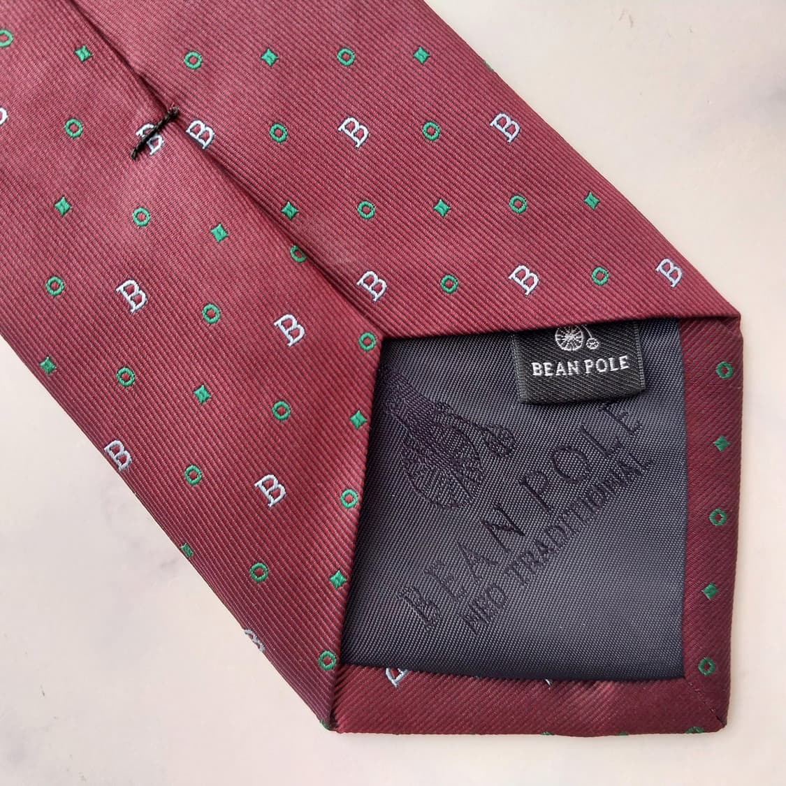빈폴 실크 와인 B 패턴 넥타이 8.7cm A+등급 K2329
 상품이미지7