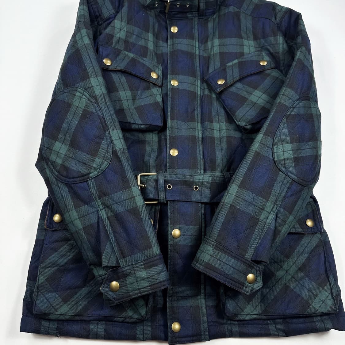 VTG 빈티지 클래식 타탄체크 퀼팅 자켓 (M) 상품이미지4