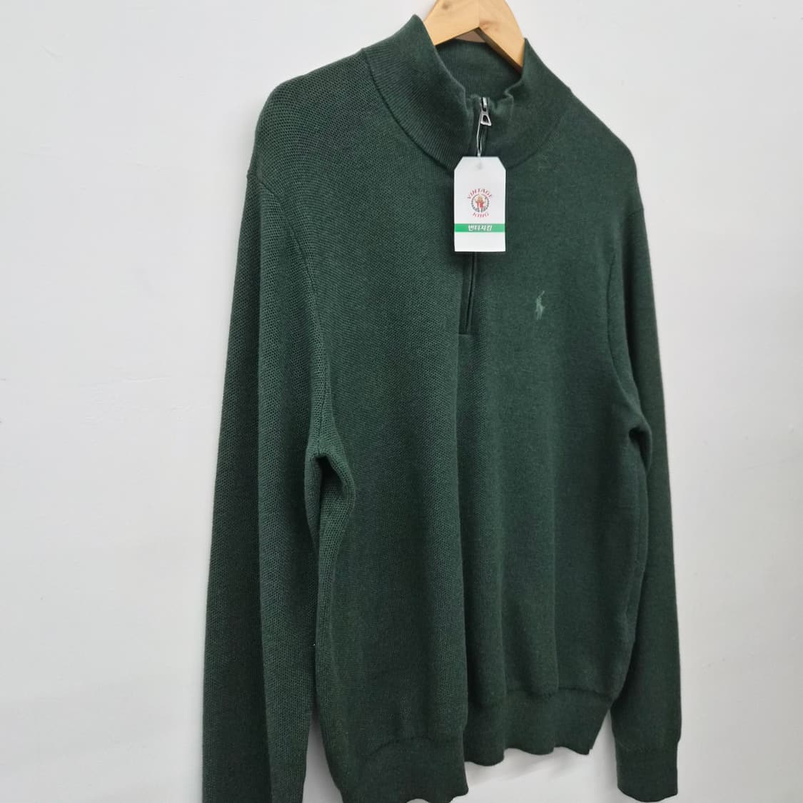 폴로 랄프로렌 하프넥 니트 그린 남성 L 상품이미지2