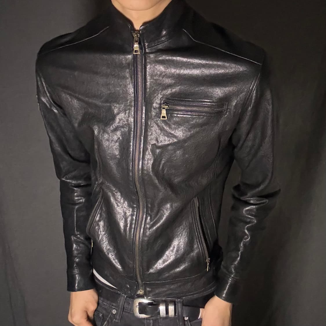 japan vintage ltaly lamb skin jacket 상품이미지1