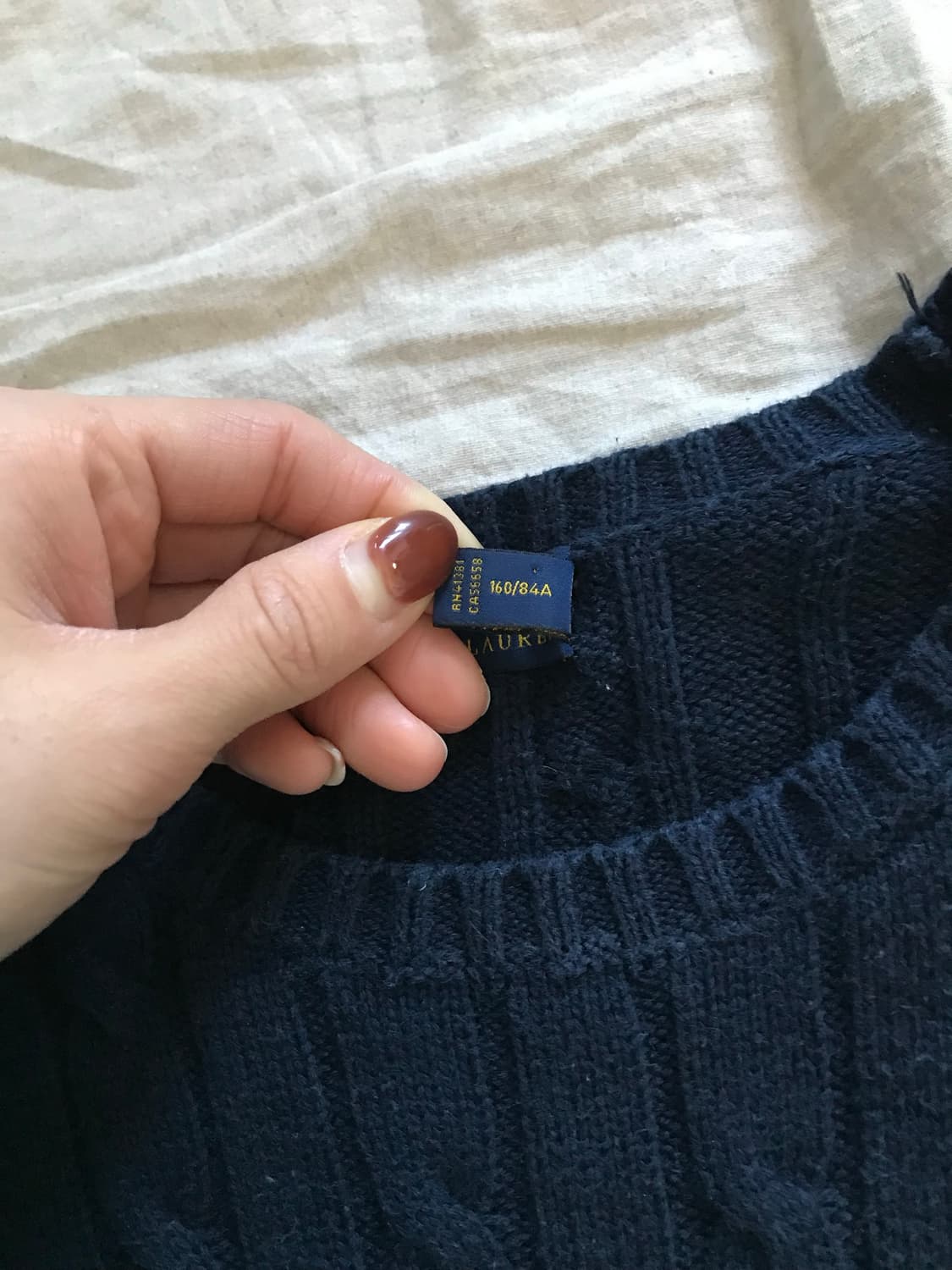 폴로 랄프로렌 포니로고 네이비 케이블 니트 상품이미지8