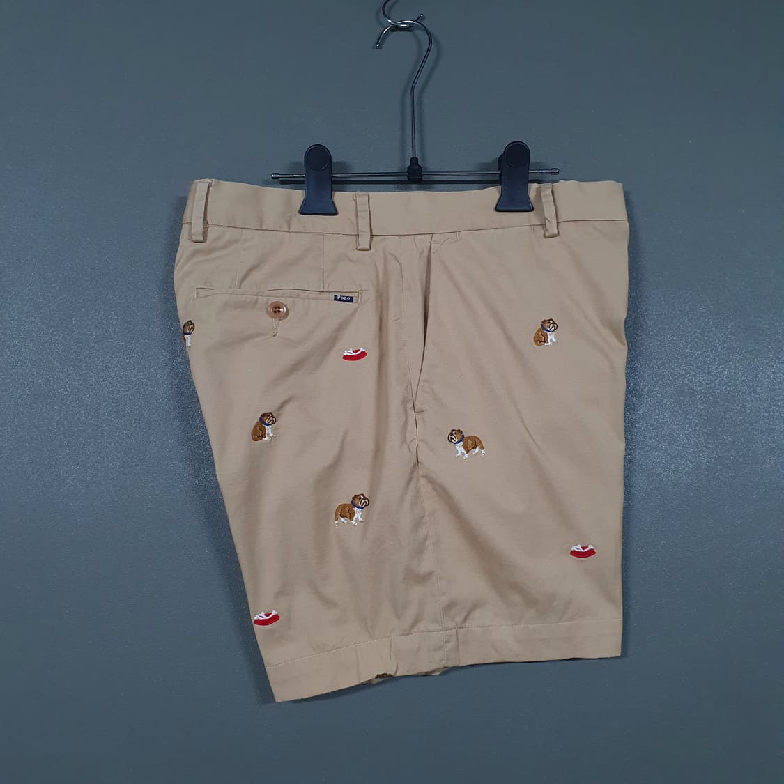 32인치) 폴로 랄프로렌 불독 엠브로이드 하프 치노 팬츠 반바지 베이지 상품이미지9