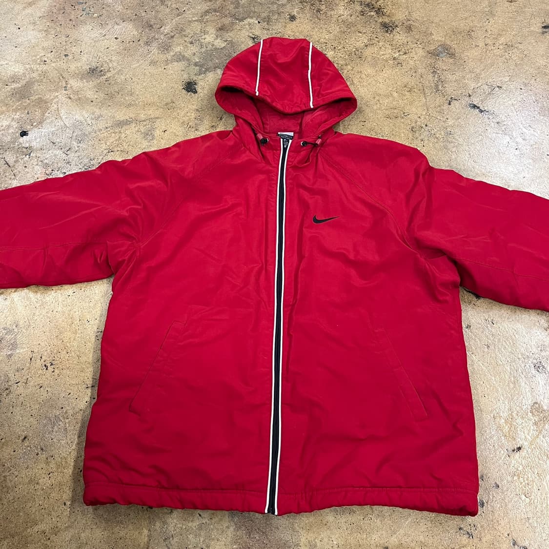 [정품/L] 나이키 레드 바람막이 후드 자켓 b18 상품이미지3
