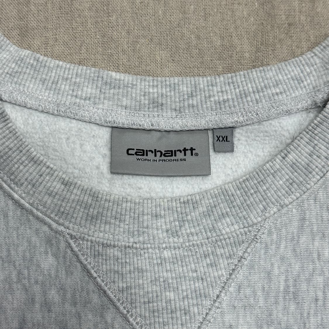 칼하트 에쉬헤더 오트밀 자수 맨투맨 XXL 상품이미지5