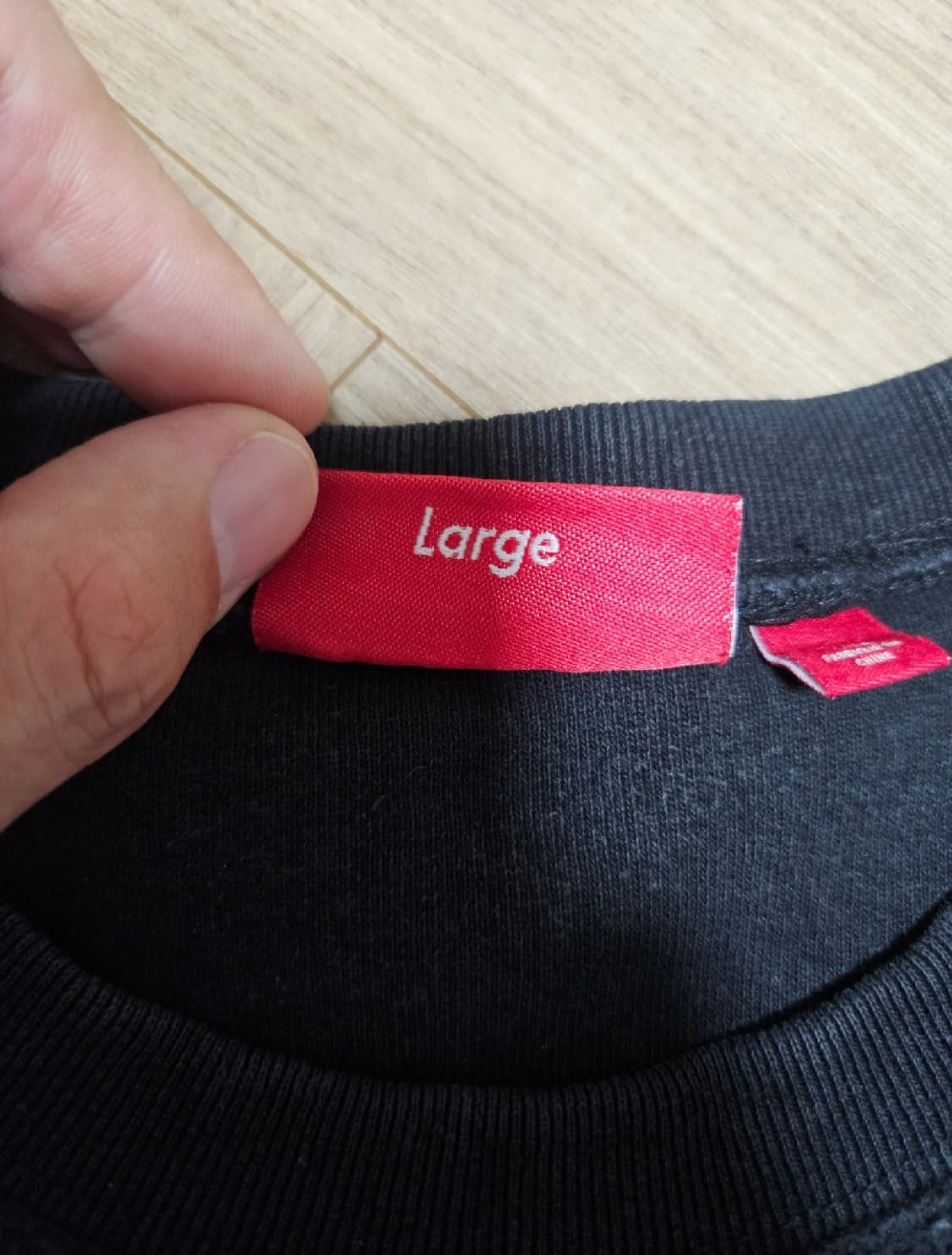 슈프림 인사이드 아웃 크루넥 블랙 L 상품이미지4