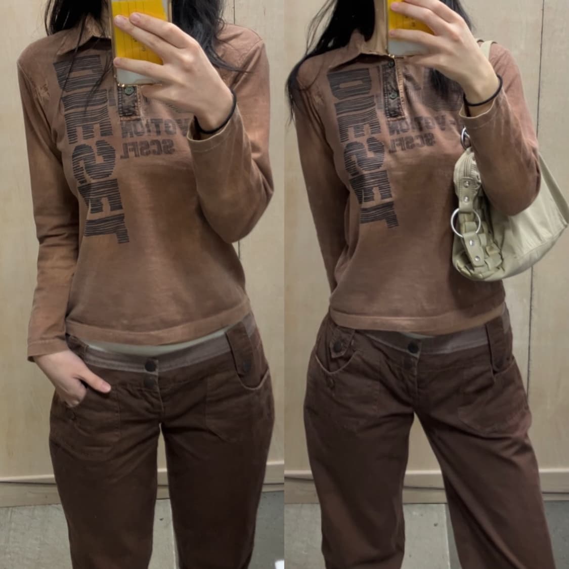 [직수입] RARE 빈티지 diesel 탑 브라운 상품이미지3