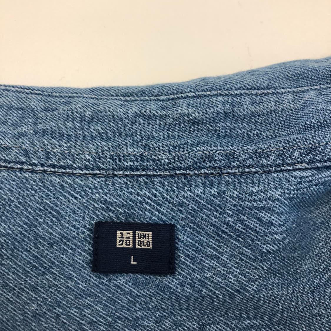 유니클로 오버데님셔츠 L 중청 상품이미지4