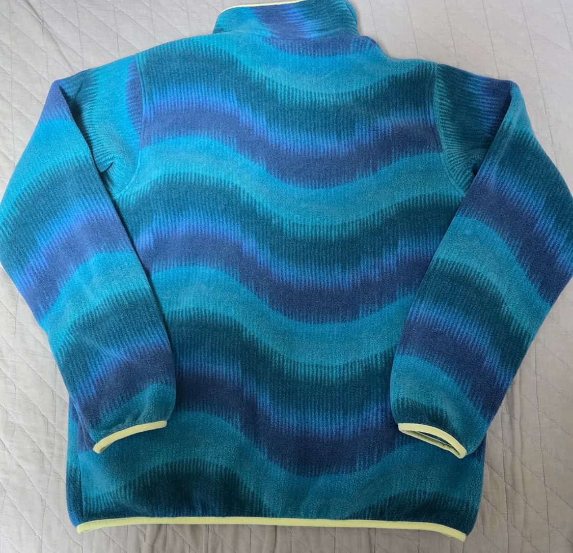 [L] 빈티지 파타고니아 신칠라 웨이브 그라데이션 패턴 플리스 풀오버 상품이미지5
