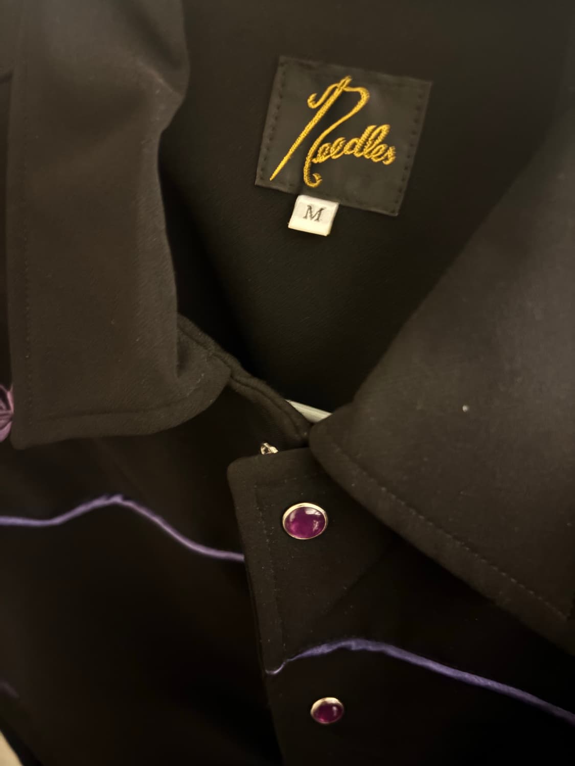 니들스 파이핑 카우보이 자켓 블랙 상품이미지4