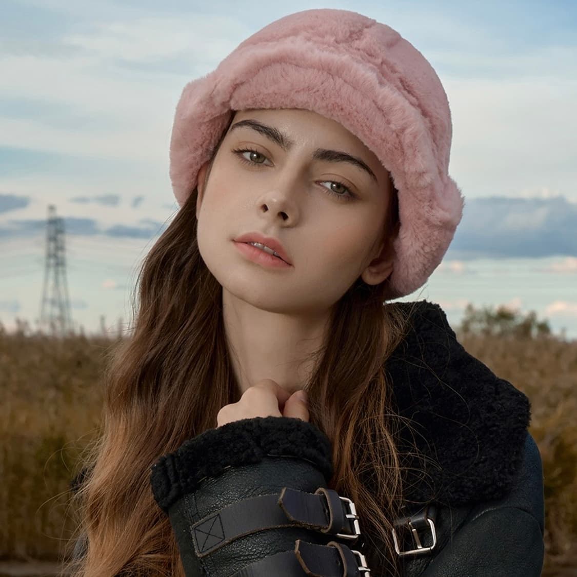 (1회 시착)화이트샌즈 이어머프 캡 퍼 모자 핑크 상품이미지8