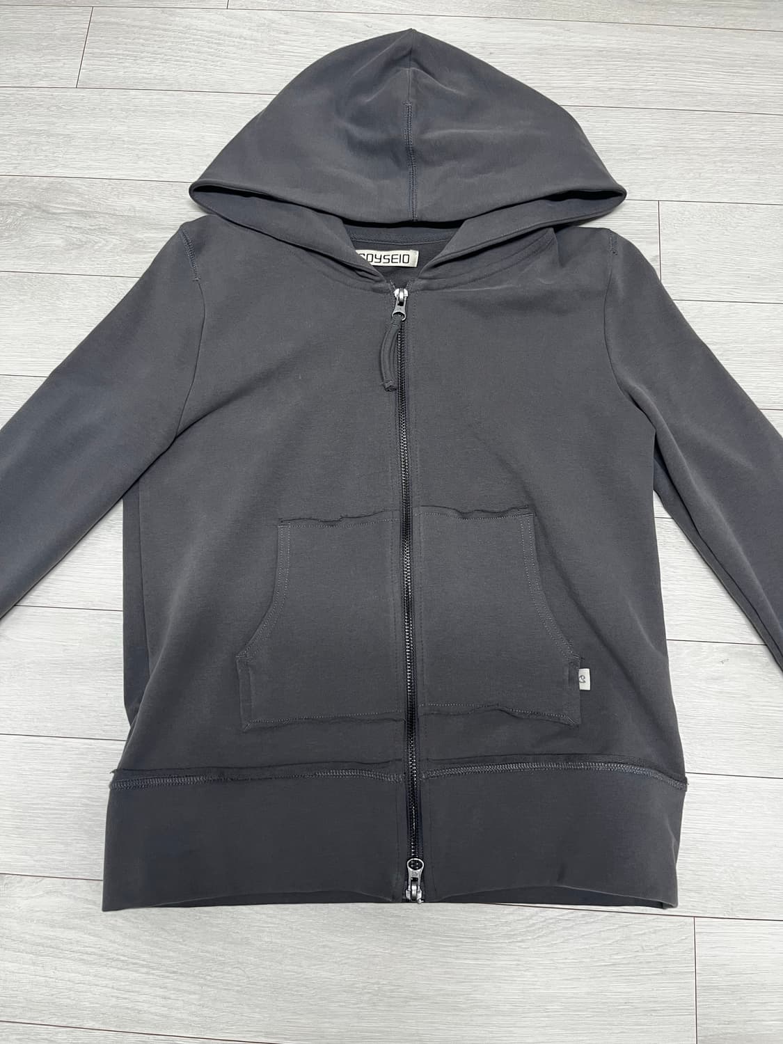 STITCH HOOD ZIP-UP CHARCOAL 상품이미지2