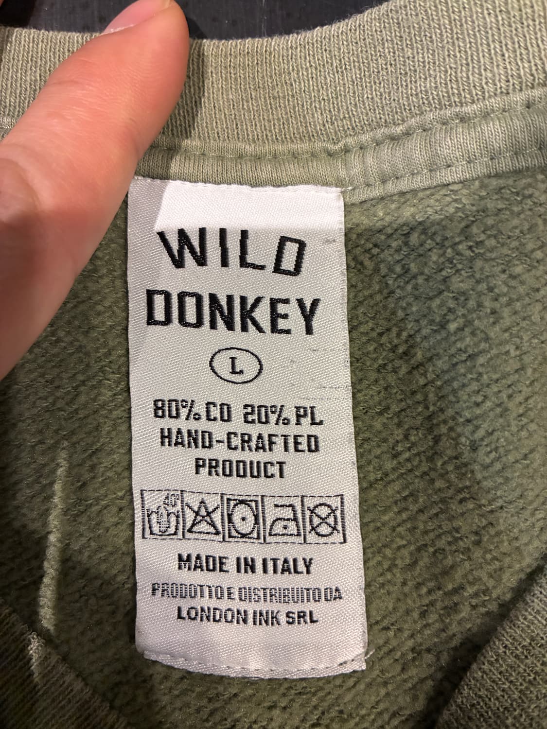 L) 와일드 동키 래글런 us 네이비 맨투맨 올리브 상품이미지3