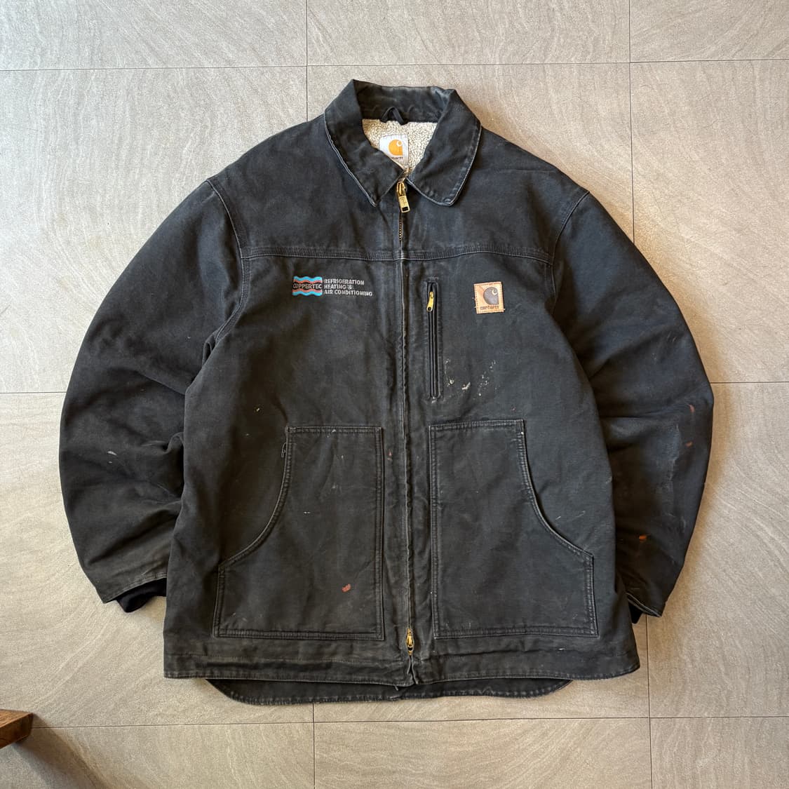 칼하트 정품 C61 블랙 덕 초어 자켓 상품이미지1