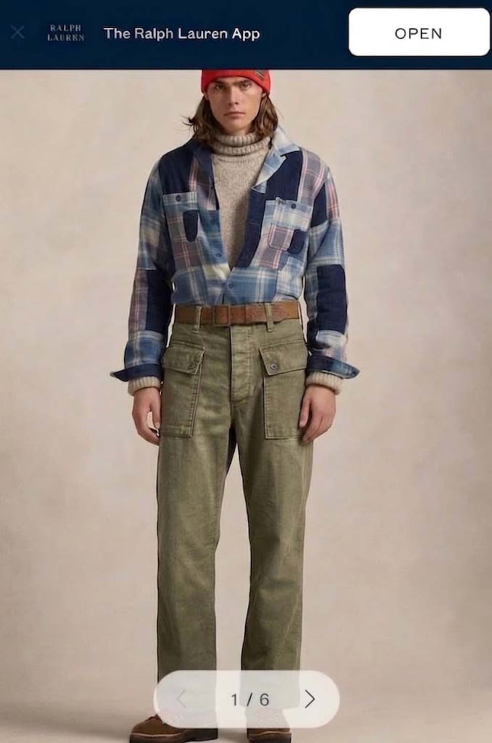 폴로 랄프로렌 p44 hbt 유틸리티 올리브 릴렉스드 워시드 몽키팬츠 상품이미지3