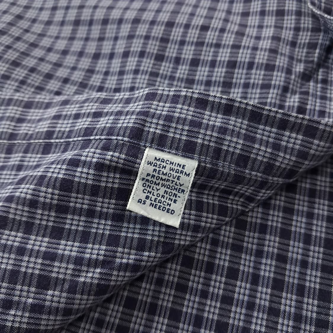 CK327 2XL 폴로 90s 다크네이비 마이크로 타탄체크 셔츠 남방 상품이미지5