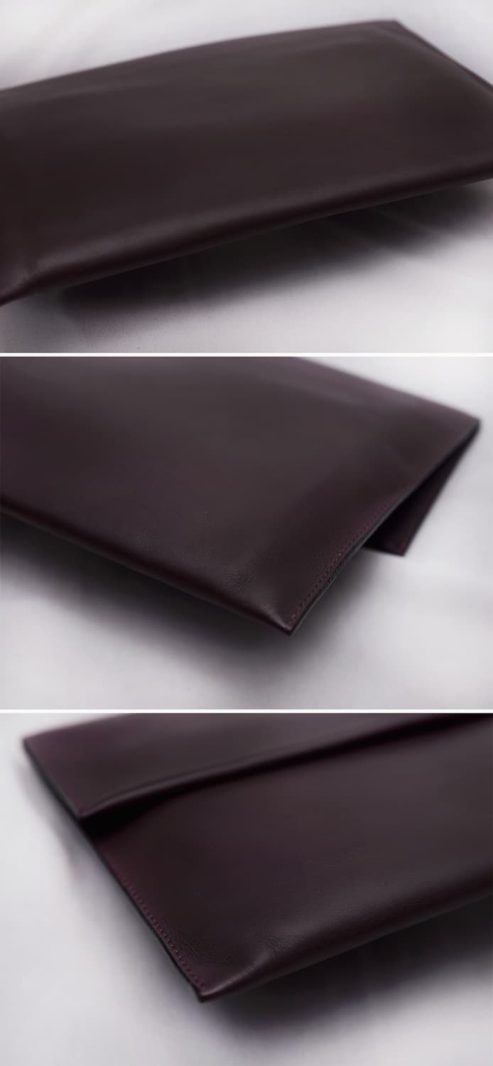 마르니 (MARNI) 버건디 나파레더 카프스킨 플랩 클러치백 상품이미지9