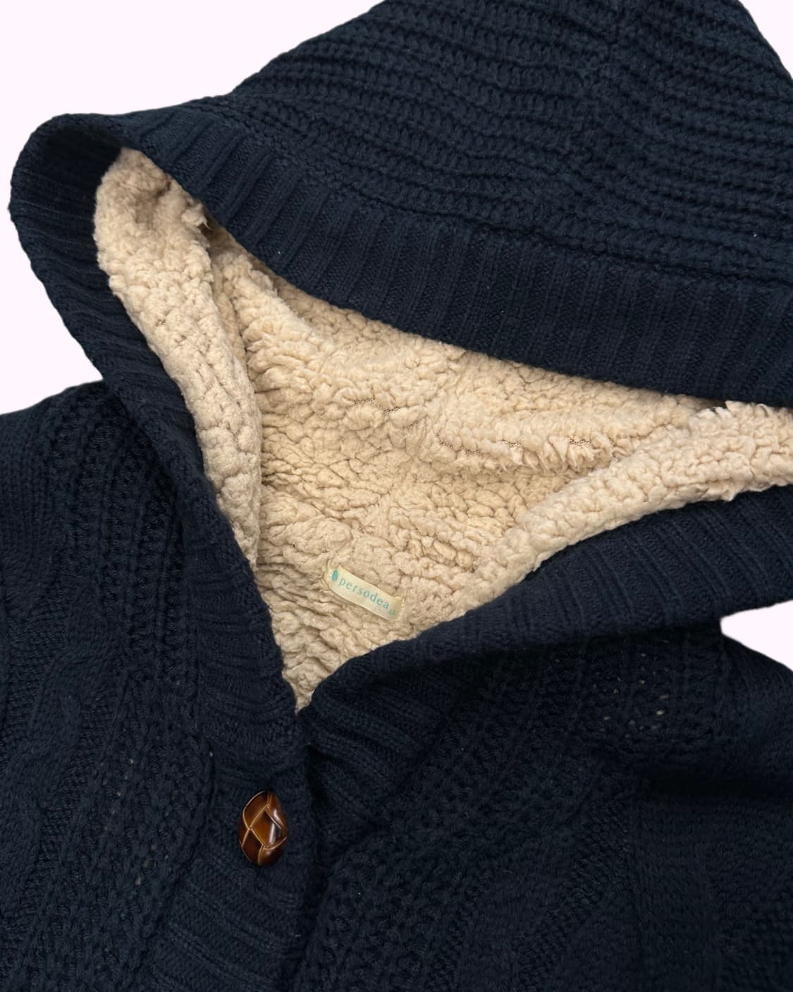 navy knit hood cardigan 상품이미지3