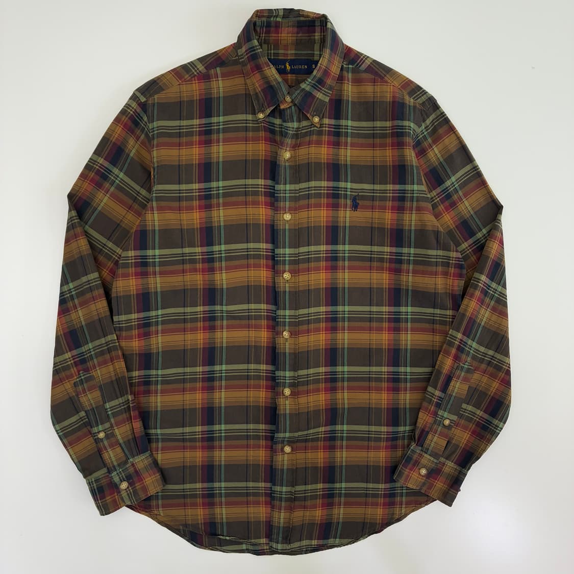 폴로 랄프로렌 자수 브라운 체크셔츠 상품이미지2