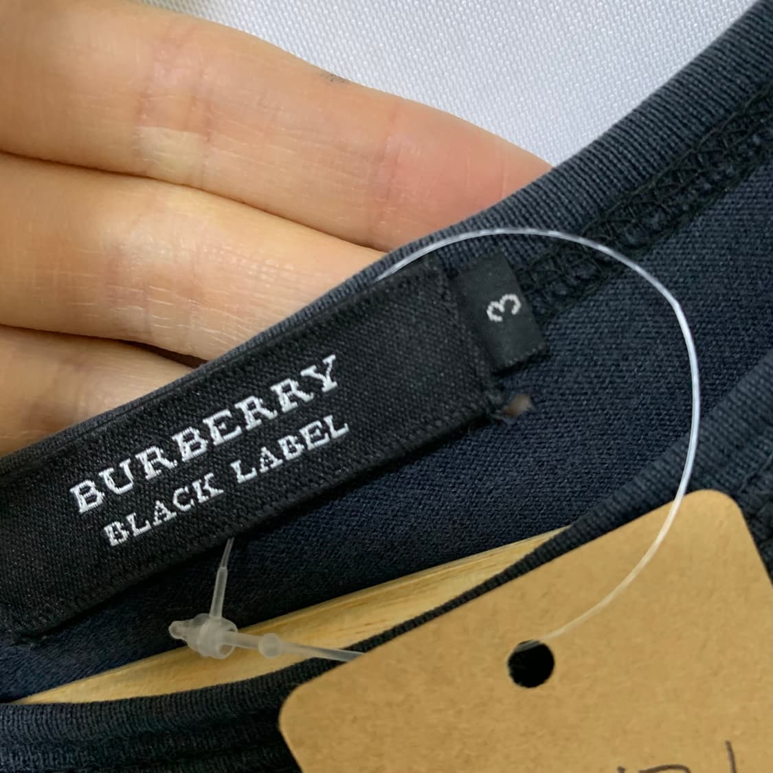 버버리 블랙라벨 빅 로고 프린팅 반팔 티셔츠 블랙 빈티지 남녀공용 00s 상품이미지8