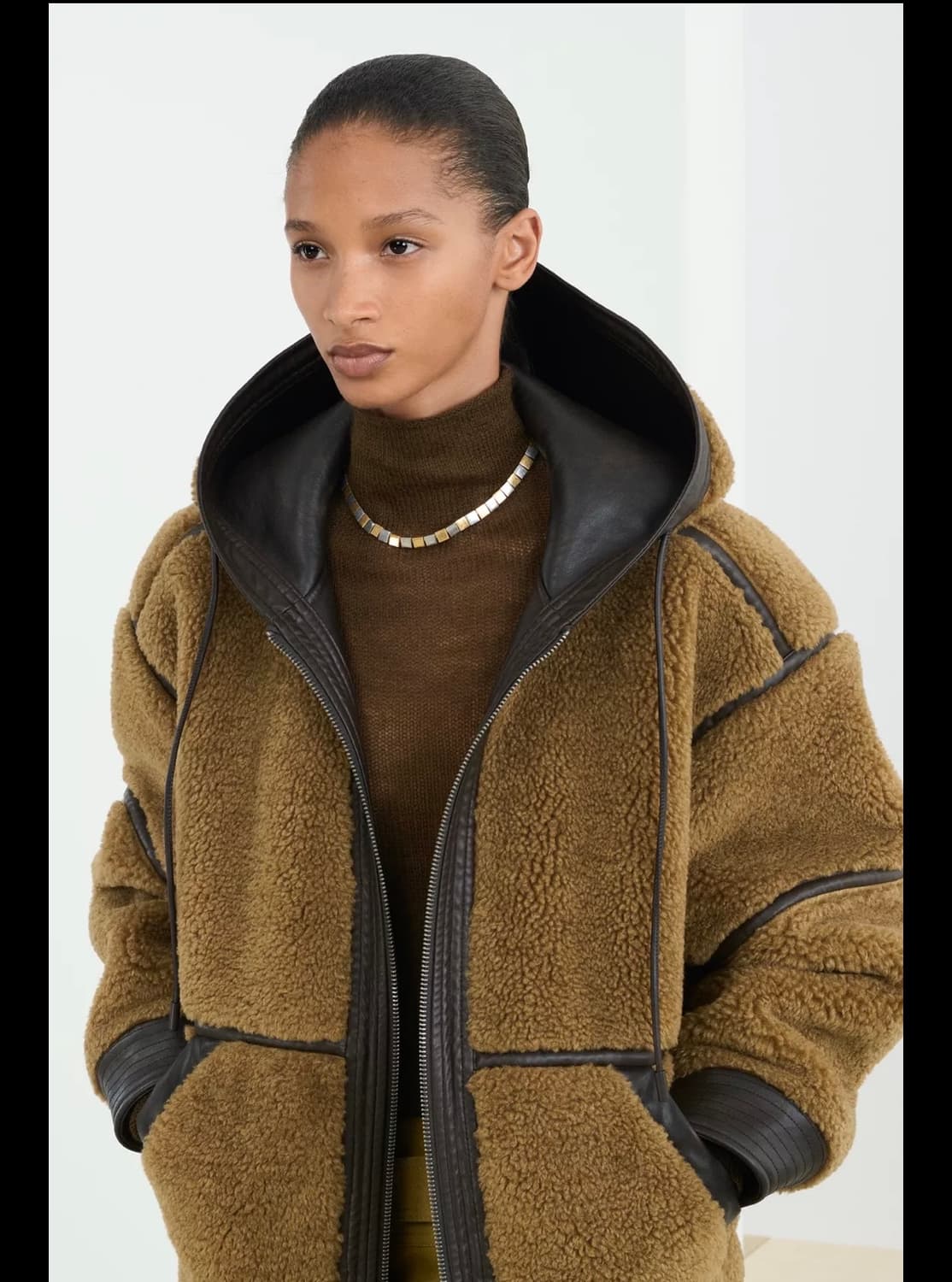 XS(KR 44) 자라 SRPLS 캥거루 시어링 후드 집업 자켓 상품이미지3