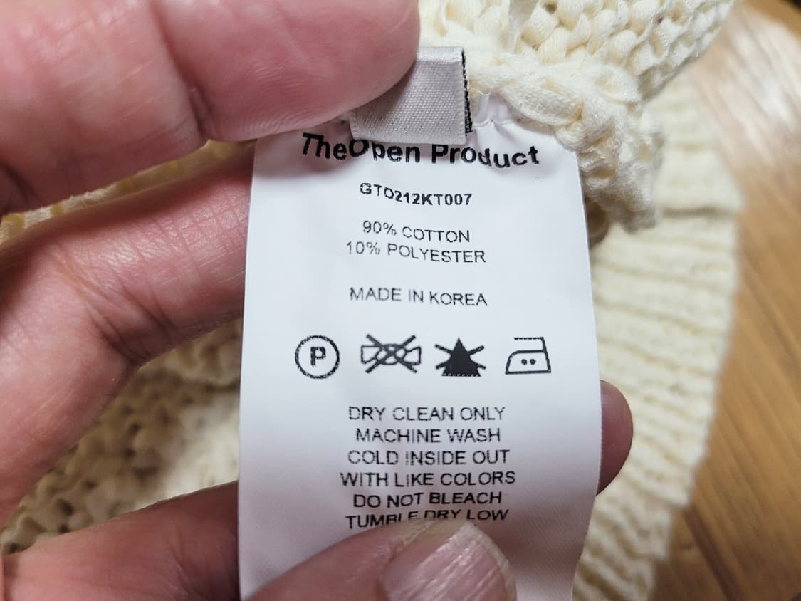 더오픈프로덕트(TheOpen Product) 컷아웃 코튼스웨터 새상품 상품이미지7