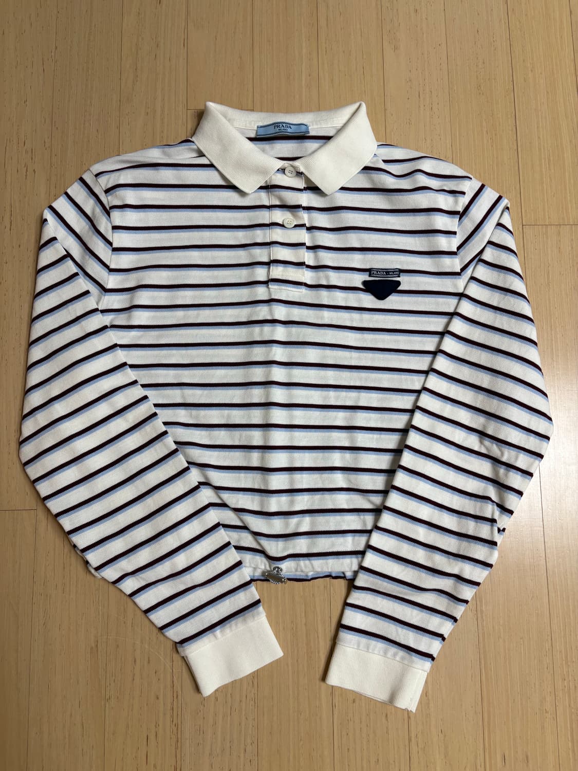 프라다 스트라이프 피케 폴로 상품이미지1