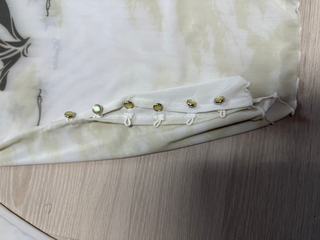 Kashiko 잉크 페인팅 메쉬 탑 상품이미지5