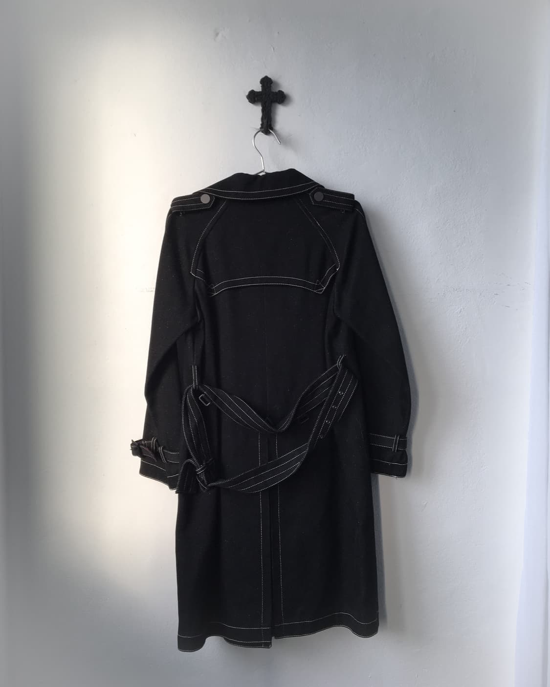Stitch belted point double button coatSt 상품이미지3