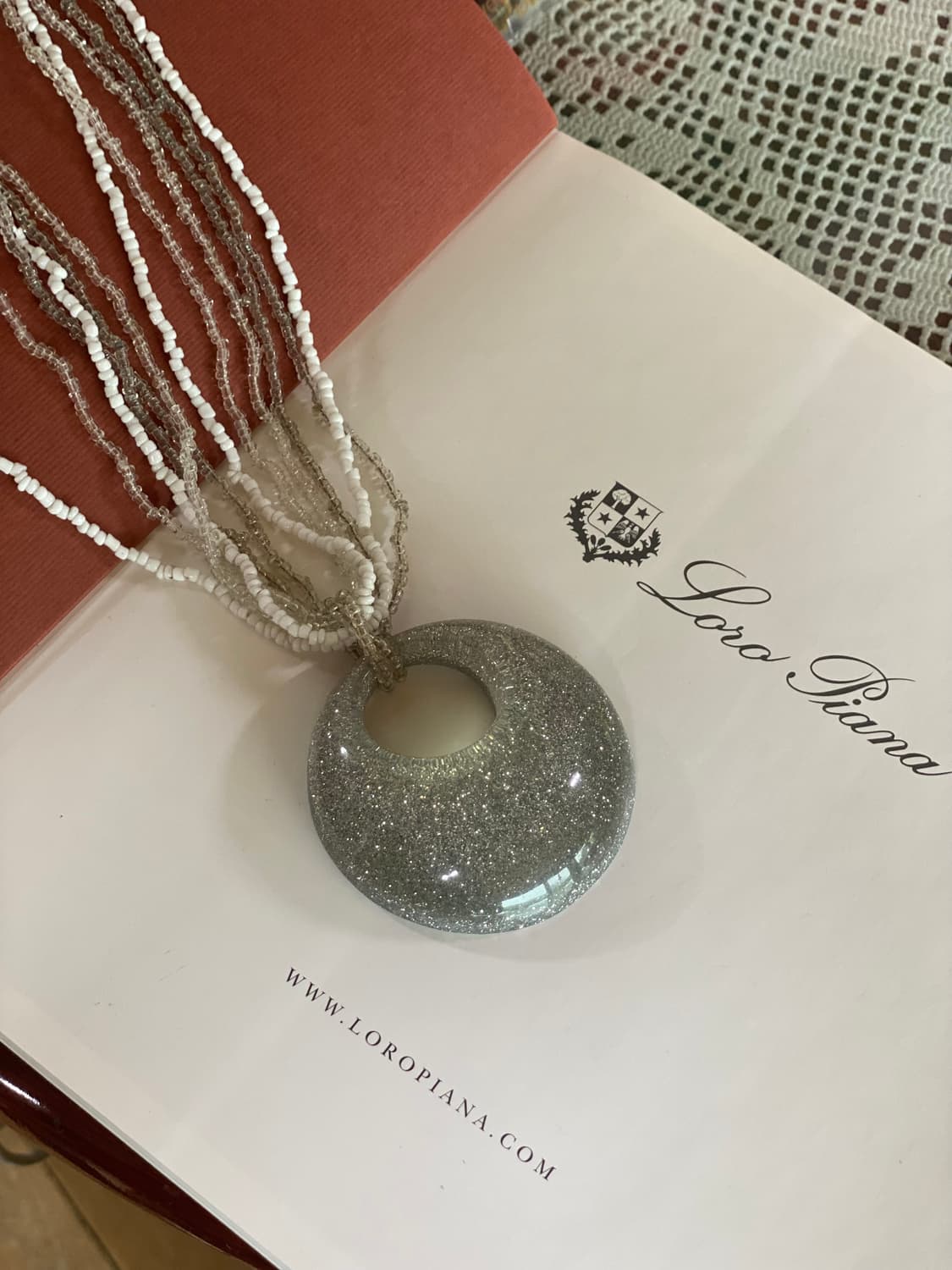 글리터 원형 실버 비즈 목걸이 페어리 키치 상품이미지2