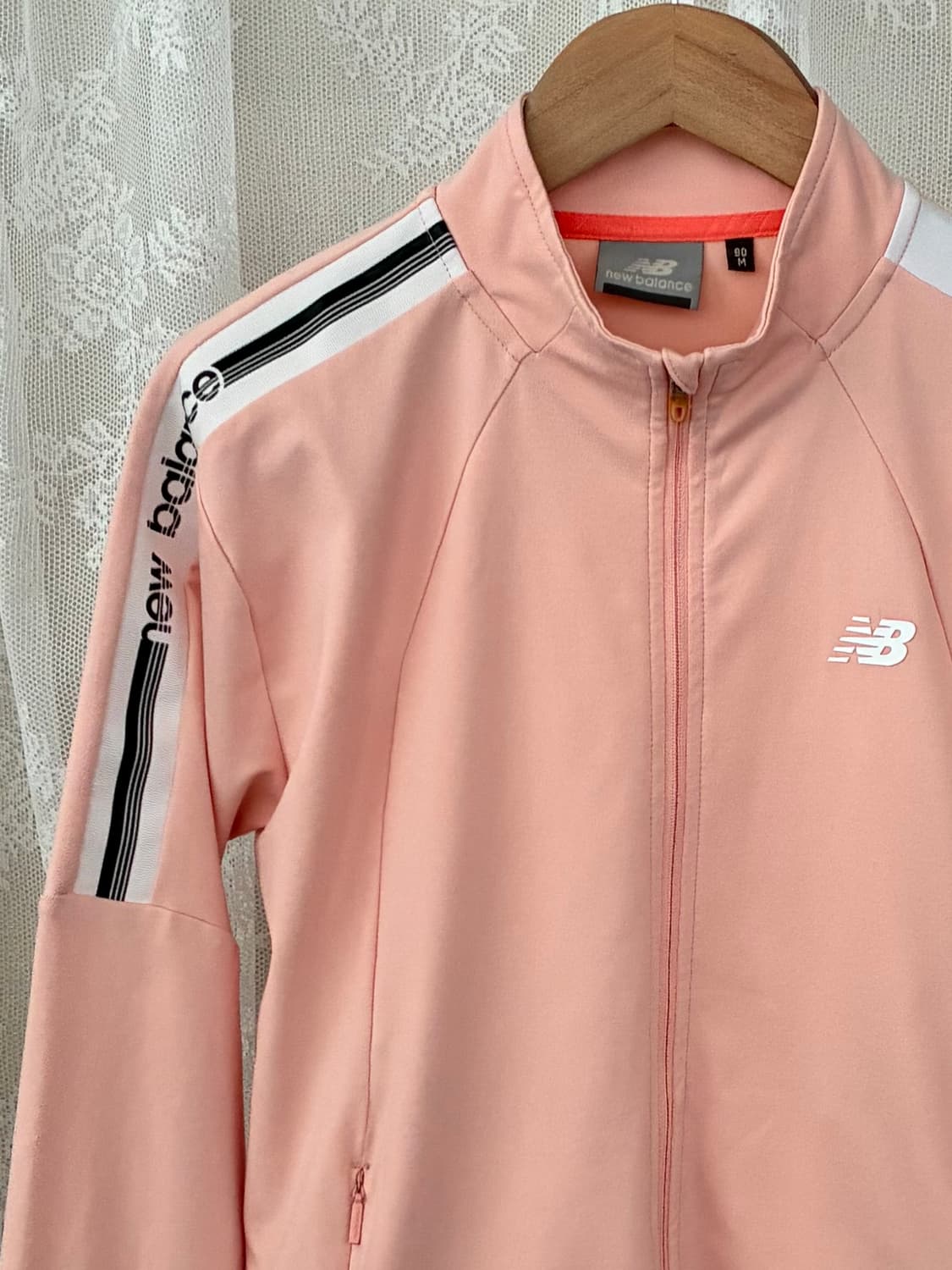 M) 뉴발란스 슬림핏 트랙 자켓 져지 피치 상품이미지3