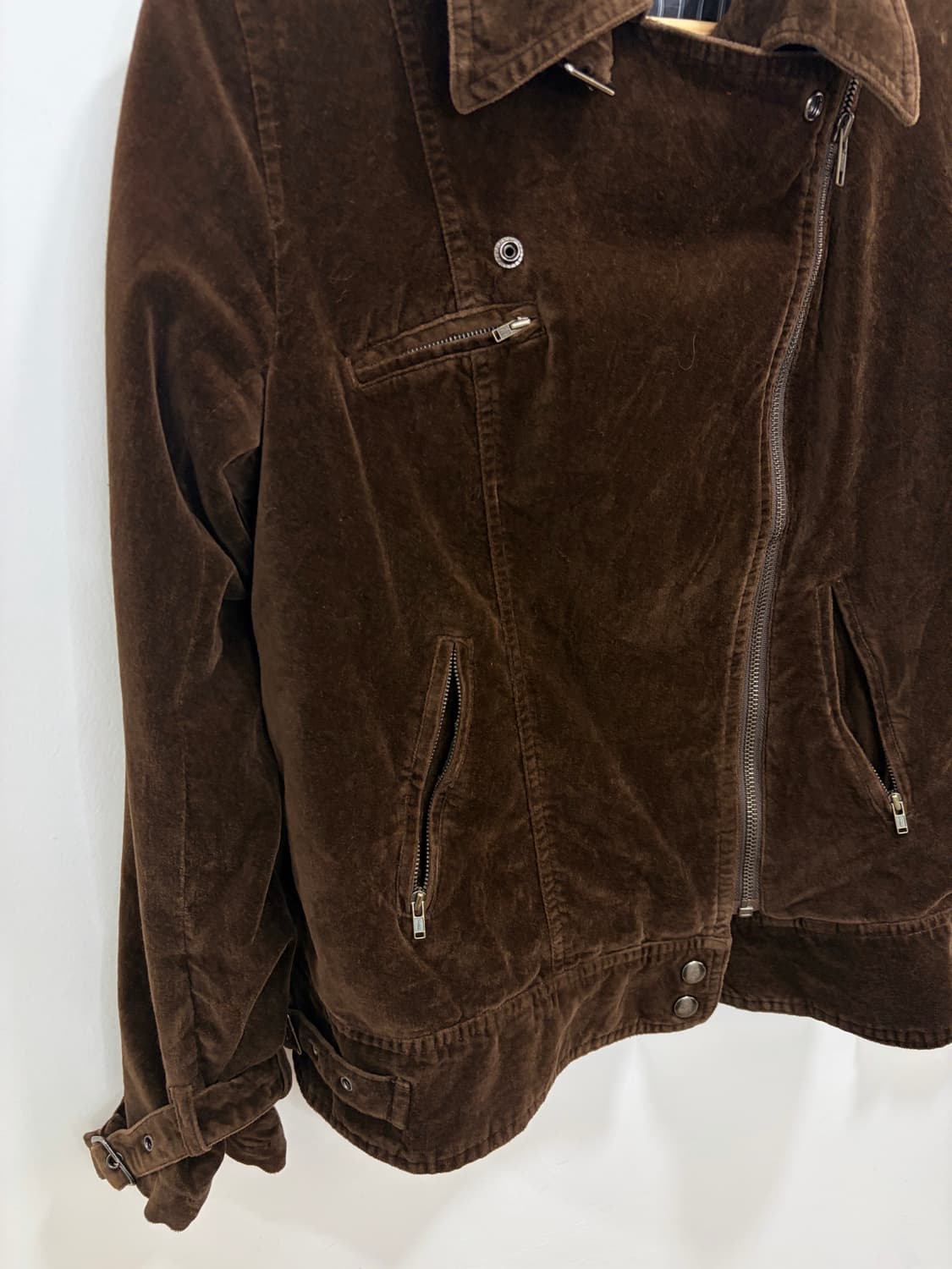  J-honey 브라운 벨벳 라이더 자켓 상품이미지6