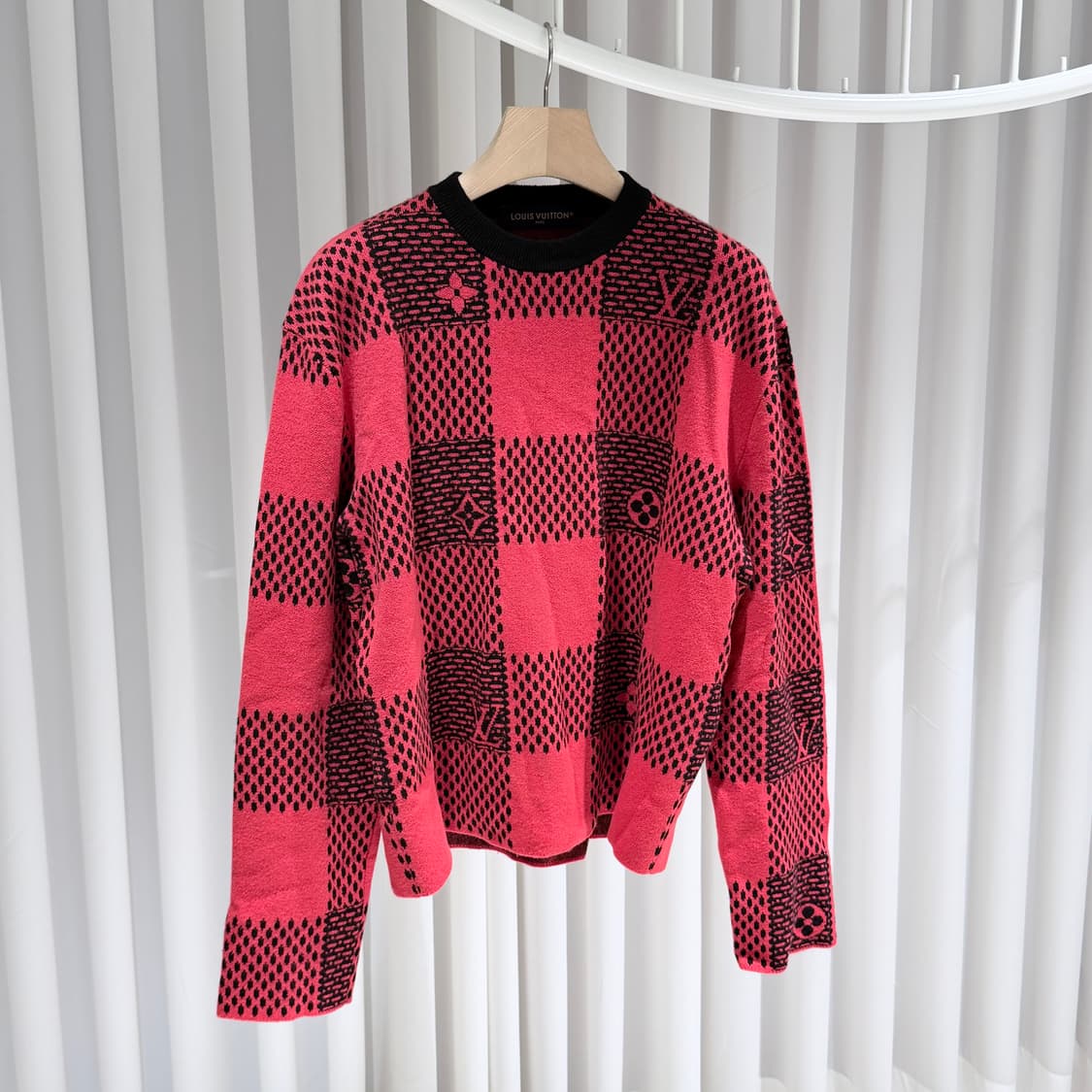 (A+/M) / 루이비통 모노그램 퍼렐 다미에 레드 크루넥 니트 상품이미지3