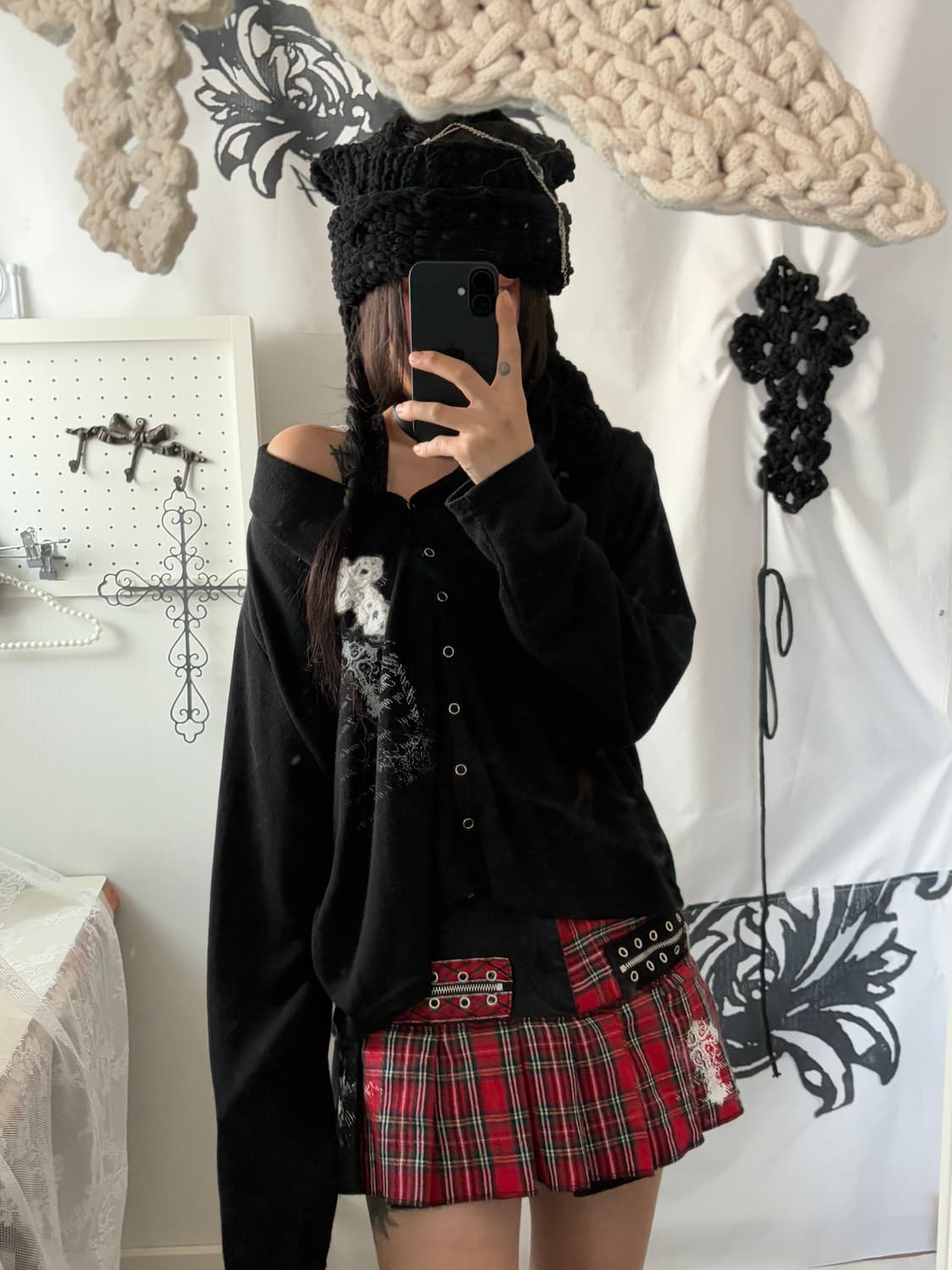 • Black Cross Patch Cardigan  상품이미지4