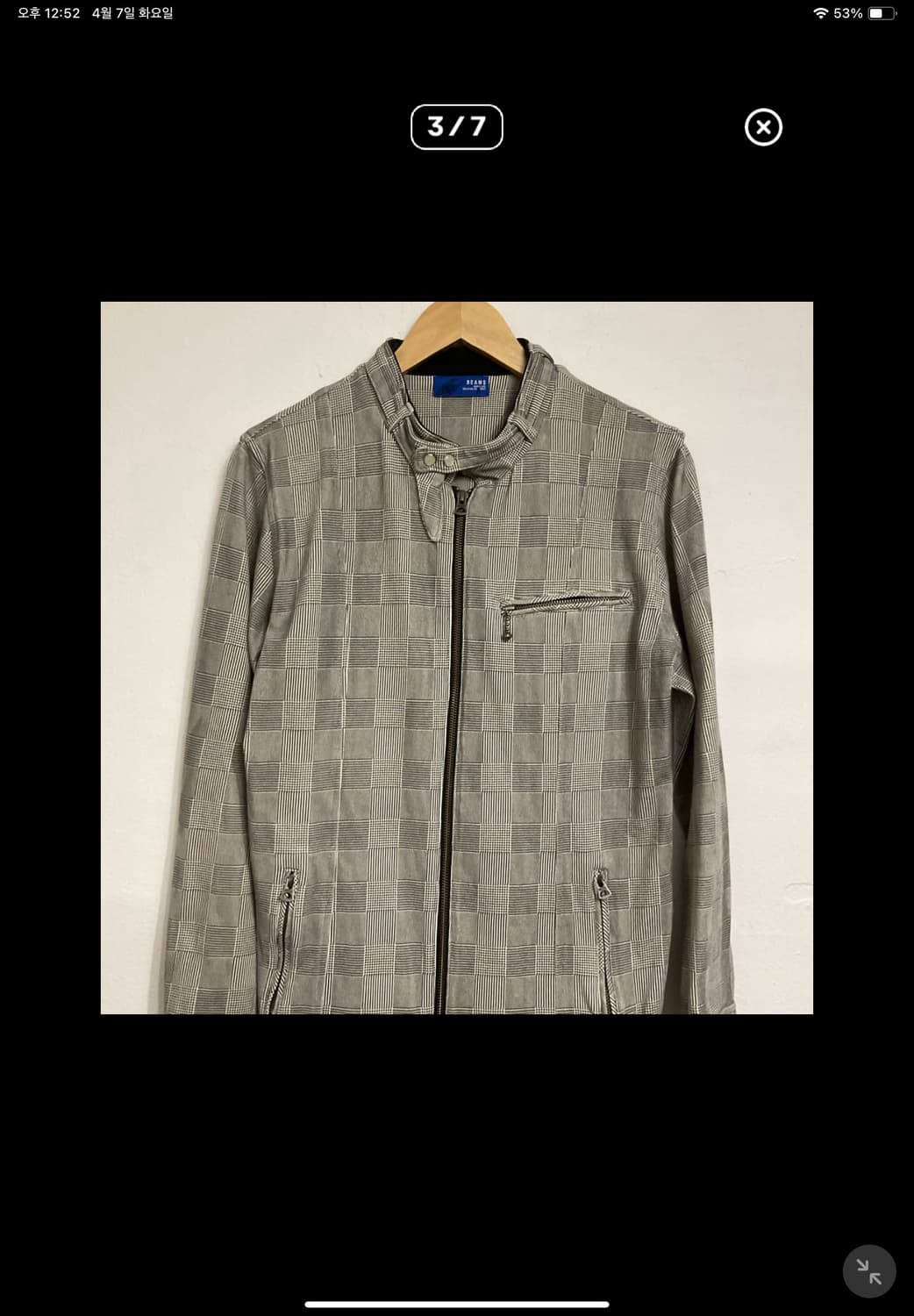 빔즈 글랜체크 웨스턴 라이더 자켓 상품이미지3