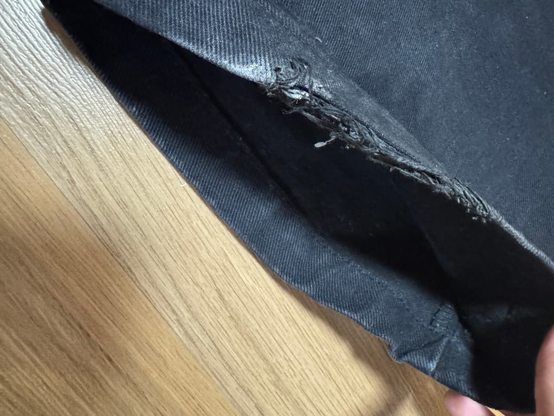 텍스 tx203 세미플레어데님팬츠 블랙 상품이미지4