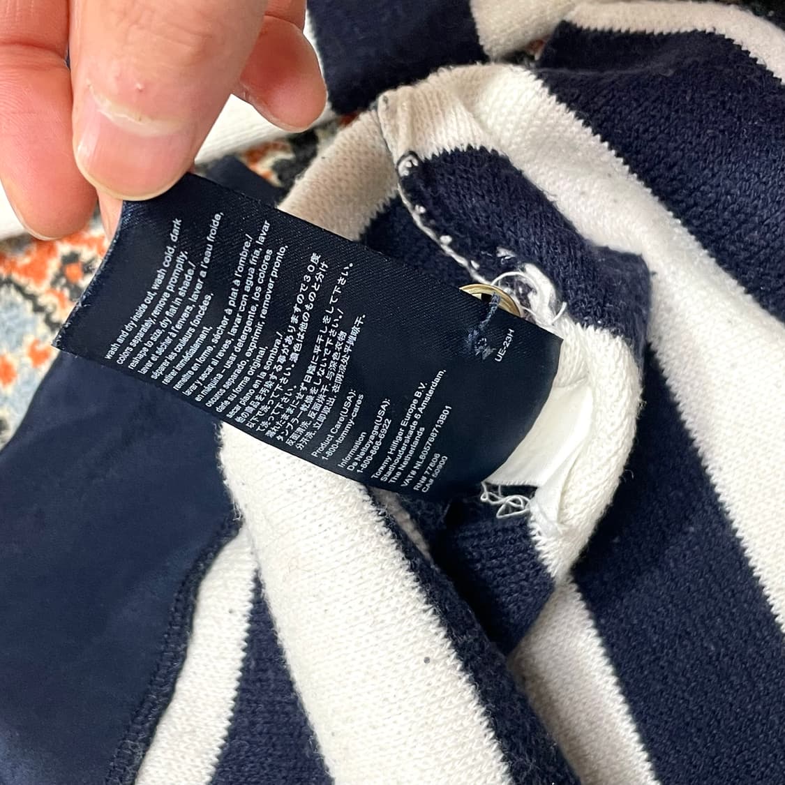 타미힐피거 네이비 단가라 니트 여성2XL 상품이미지8